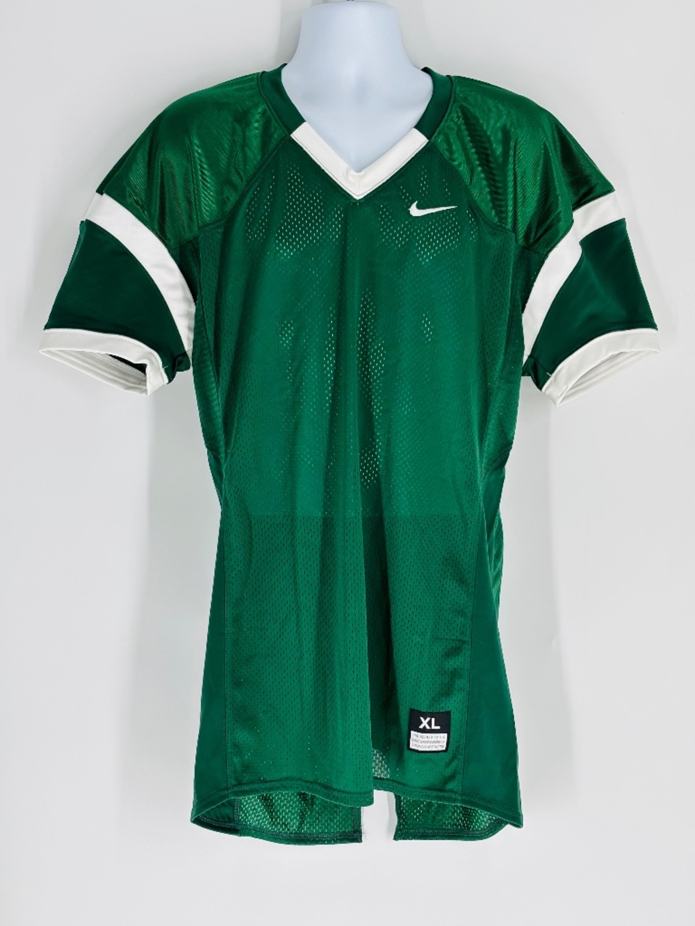 NWT Nike Mens Football Athletic Practice Mesh Jersey Green / White Size: XL
